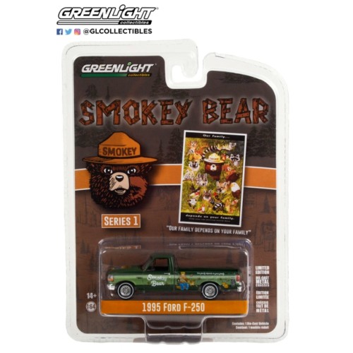 GL38020-F - 1/64 SMOKEY BEAR SERIES 1 1995 FORD F-250 OUR FAMILY DEPENDS ON YOUR FAMILY