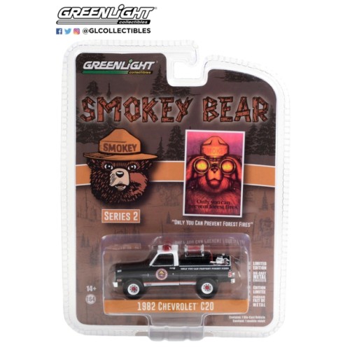 GL38040-C - 1/64 SMOKEY BEAR SERIES 2 1982 CHEVROLET C20 CUSTOM DELUXE WITH FIRE EQUIPMENT HOSE AND TANK