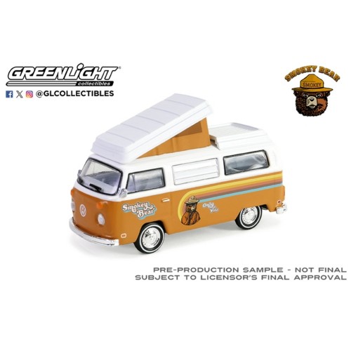 GL38060-C - 1/64 SMOKEY BEAR SERIES 3 - 1974 VOLKSWAGEN TYPE 2 T2 WESTFALIA CAMPMOBILE 'BE MY GUEST, BUT PLEASE.ONLY YOU CAN PREVENT FOREST FIRES!' SOLID PACK