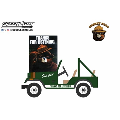 GL38070-C - 1/64 SMOKEY BEAR SERIES 4 - 1975 JEEP CJ-7 - THANKS FOR LISTENING