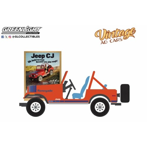 GL39150-F - 1/64 VINTAGE AD CARS SERIES 11 - 1979 JEEP CJ-7 RENEGADE WE BUILD EM TOUGH BECAUSE YOU PLAY ROUGH