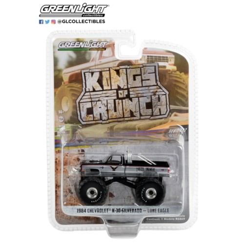 GL49120-E - 1/64 KINGS OF CRUNCH SERIES 12 LONE EAGLE 1984 CHEVROLET K-30 SILVERADO MONSTER TRUCK