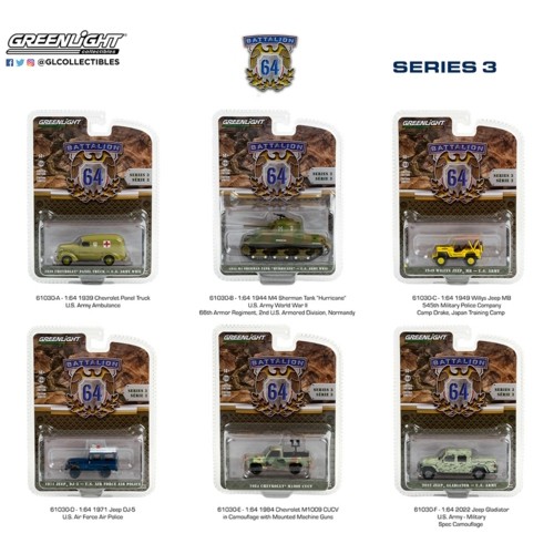 GL61030 - 1/64 BATTALION 64 SERIES 3 (6 PIECE SET) 12 ASST