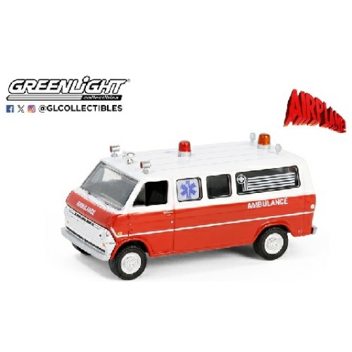 GL62030-B - 1/64 HOLLYWOOD SERIES 42 - AIRPLANE 1970 FORD CLUB WAGON  AMBULANCE