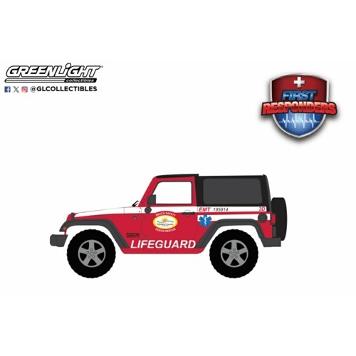 GL67060-E - 1/64 FIRST RESPONDERS SERIES 2 - JEEP WRANGLER -  VOLUSIA  COUNTY FLORIDA BEACH SAFETY OCEAN RESCUE LIFEGUARD/EMT