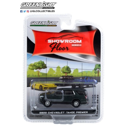 GL68020-D - 1/64 SHOWROOM FLOOR SERIES 2 2022 CHEVROLET TAHOE PREMIER EVERGREEN GREY METALLIC