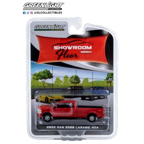 GL68030-B - 1/64 SHOWROOM FLOOR SERIES 3 2022 RAM 2500 LARAMIE 4X4 FLAME RED CLEARCOAT