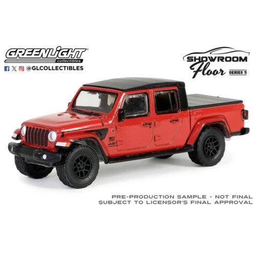 GL68050-B - 1/64 SHOWROOM FLOOR SERIES 5 - 2023 JEEP GLADIATOR FREEDOM - FIRECRACKER RED SOLID PACK