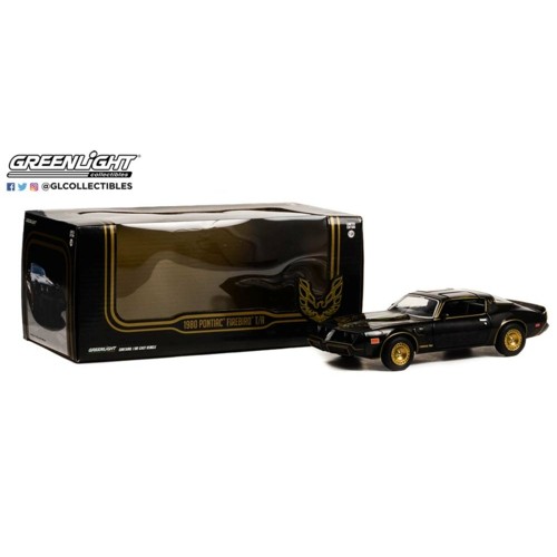 GL84037 - 1/24 1977 PONTIAC FIREBIRD TRANS AM TURBO 4.9L STARLIGHT BLACK WITH GOLDEN EAGLE HOOD