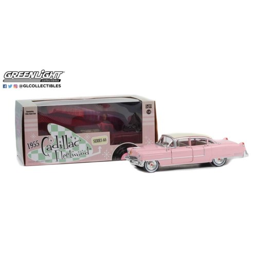 GL84098 - 1/24 1955 CADILLAC FLEETWOOD SERIES 60 PINK WITH WHITE ROOF