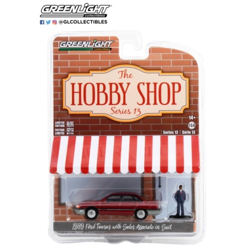 GL97130-D - 1/64 THE HOBBY SHOP SERIES 13 1989 FORD TAURUS WITH SALES ASSOCIATE IN SUIT