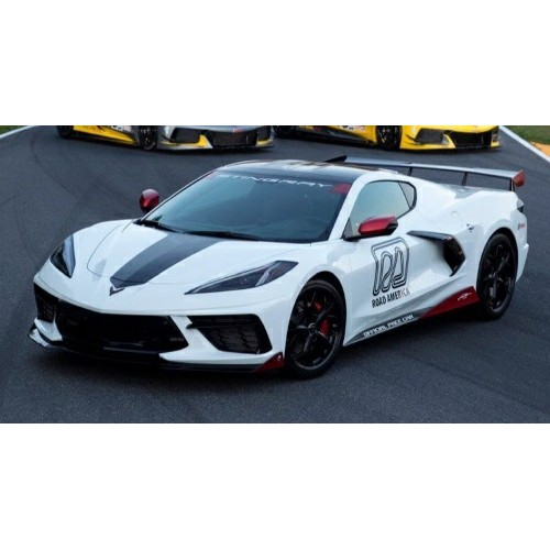 GTS370 -  1/18 CHEVROLET CORVETTE C8 PACE CAR 2020 ARCTIC WHITE