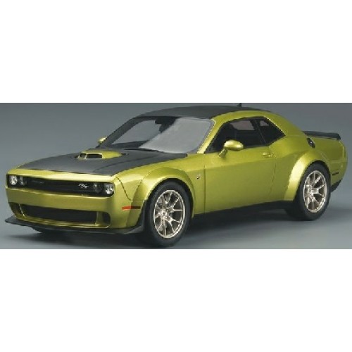 GTS411 -  1/18 DODGE CHALLENGER R/T SCAT PACK WIDEBODY 50TH ANNIVERSARY GREEN/BLACK