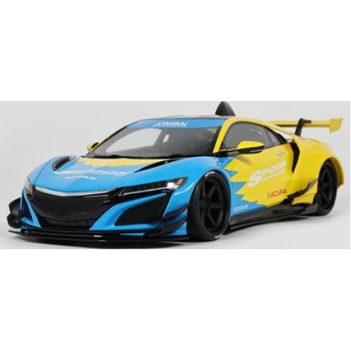 GTS894 - 1/18 ACURA NSX SPOON BY JONISBAL 2023 LIGHT BLUE/YELLOW