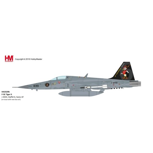 HA3329B - 1/72 F-5E TIGER II J-3033, STAFFEL 6, SWISS AIR FORCE  (RE-ISSUE WITH NEW BOX ART)