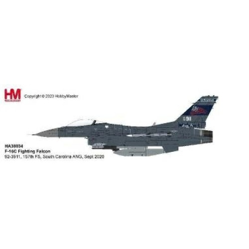 HA38034 - 1/72 F-16C FIGHTING FALCON, 92-3911, 157TH FS, SOUTH CAROLINA ANG, SEPT 2020