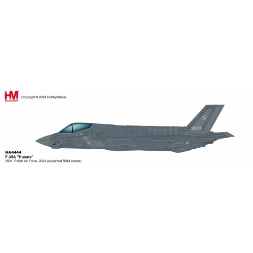 HA4444 - 1/72 F-35A HUSARZ 3501, POLISH AIR FORCE, 2024 (W/PAINTED RAM PANELS)