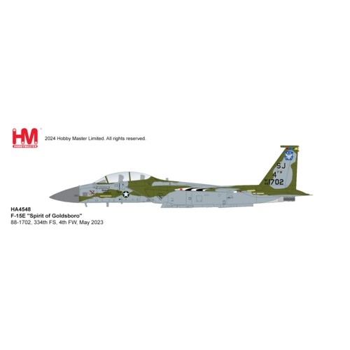 HA4548 - 1/72 F-15E SPIRIT OF GOLDSBORO 88-1702, 334TH FS, 4TH FW, MAY 2023