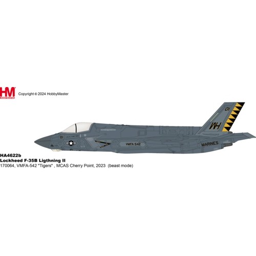 HA4622B - 1/72 F-35B BLACK DEATH 170064, VMFA-542 TIGERS,  MCAS CHERRY POINT, 2023 (BEAST MODE)