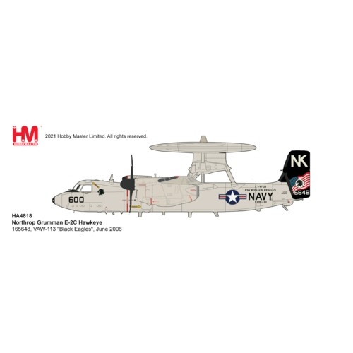 HA4818 - 1/72 NORTHROP GRUMMAN E-2C HAWKEYE 165648 VAW-113 BLACK EAGLES JUNE 2016