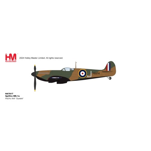 HA7817 - 1/48 SPITFIRE MK.1A DUNKIRK - J/P9374, RAF