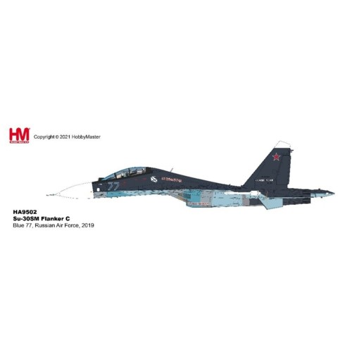 HA9502 - 1/72 SU-30SM FLANKER C BLUE 77, RUSSIAN AIR FORCE, 2019