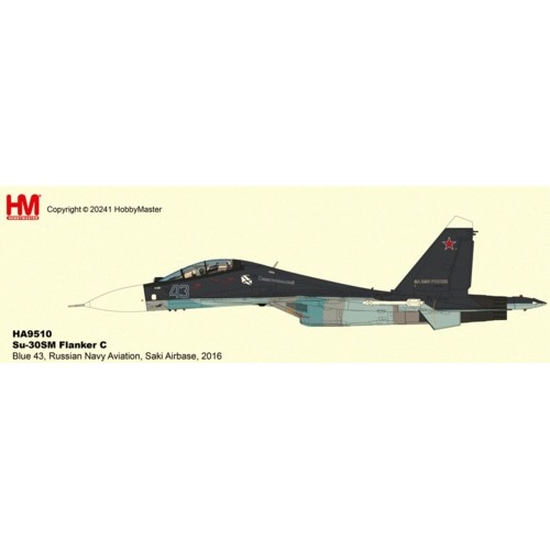 HA9510 - 1/72 SU-30 SM FLANLER C BLUE 43 RUSSIAN NAVY AVIATION, SAKI AIRBASE 2016