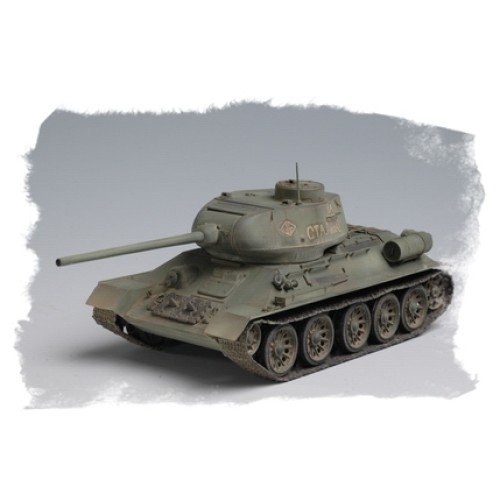 HBB84807 - 1/48 RUSSIAN T-34/85 (1944 FLATTENED TURRET) (PLASTIC KIT)