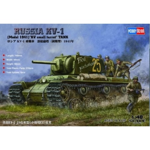 HBB84810 - 1/48 RUSSIAN KV-1 TANK 1941 (PLASTIC KIT)