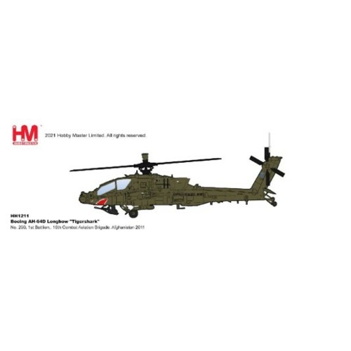 HH1211 - 1/72 BOEING AH-64D LONGBOW TIGERSHARK NO.290 1ST BATTLION 10TH COMBAT AVIATION BRIGADE AFGHANISTAN 2011