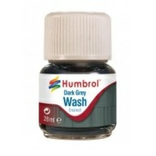 HMV0204 - X6 28ML ENAMEL WASH - DARK GREY