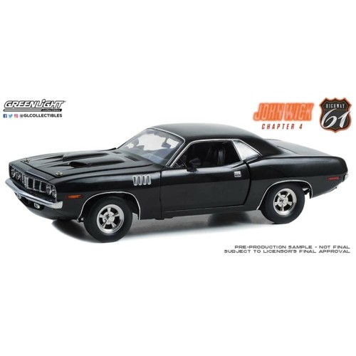 HWY-18045 - 1/18 JOHN WICK CHAPTER 4 (2023) 1971 PLYMOUTH CUDA