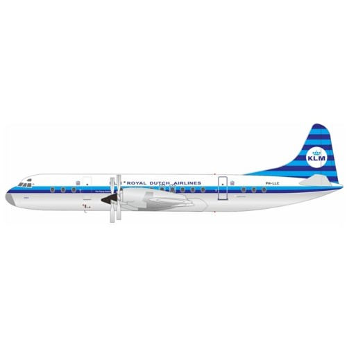 IF188KL0224 - 1/200 KLM - ROYAL DUTCH AIRLINES LOCKHEED L-188C ELECTRA PH-LLC WITH STAND