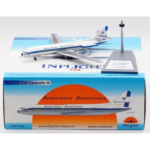 IF210AR1223P - 1/200 AEROLINEAS ARGENTINA CARAVELLE 6 LV-III WITH STAND