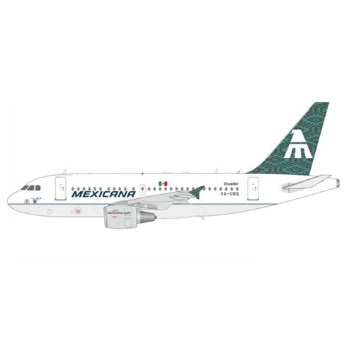 IF318MX0824 - 1/200 MEXICANA AIRBUS A318-111 XA-UBQ WITH STAND