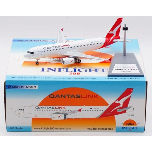 IF320QF1123 - 1/200 QANTASLINK AIRBUS A320-232 VH-VQR WITH STAND