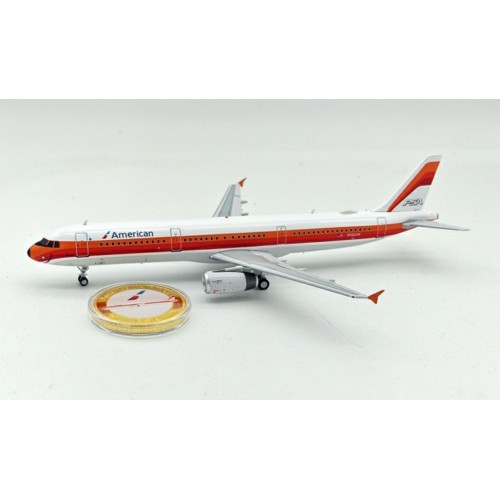 IF321AA582 - 1/200 AMERICAN AIRLINES AIRBUS A321-231 N582UW WITH STAND AND COLLECTORS COIN