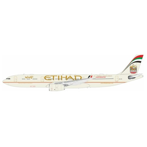 IF333EY1224R - 1/200 ETIHAD AIRWAYS AIRBUS A330-343 A6-AFC F-1 LOGO WITH STAND LIMITED 75 MODELS