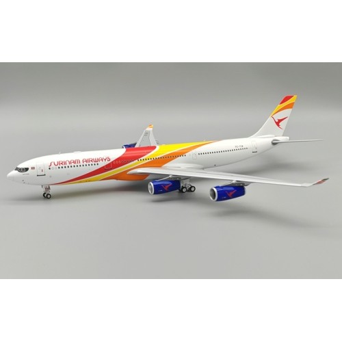 IF343PY1123 - 1/200 SURINAM AIRWAYS AIRBUS A340-313 PZ-TCW WITH STAND