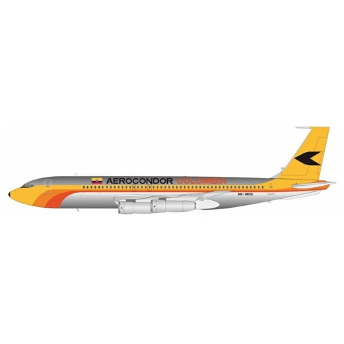 IF701OD1124PR - 1/200 AEROCONDOR COLOMBIA BOEING 707-123(B/F) HK-1802 WITH STAND LIMITED 60 MODELS