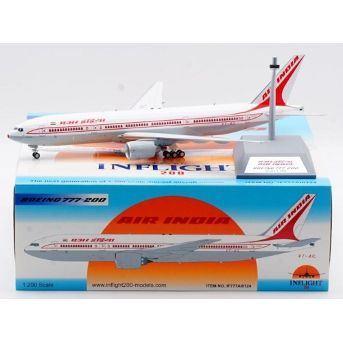 IF777AI0124 - 1/200 AIR INDIA BOEING 777-200 VT-AIL WITH STAND