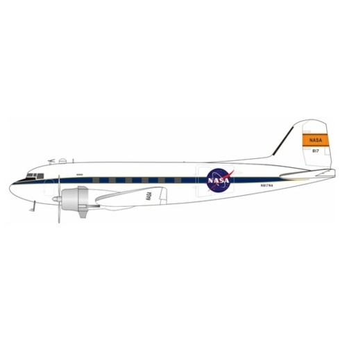 IFDC3NASA817 - 1/200 NASA DOUGLAS C-47H SKYTRAIN N817NA WITH STAND