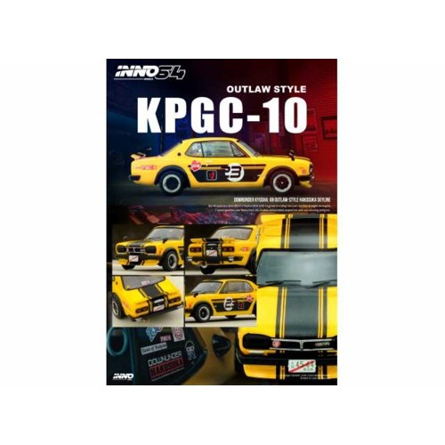 IN64KPGC10YL23 - 1/64 NISSAN SKYLINE 2000 GT-R (KPGC10) YELLOW