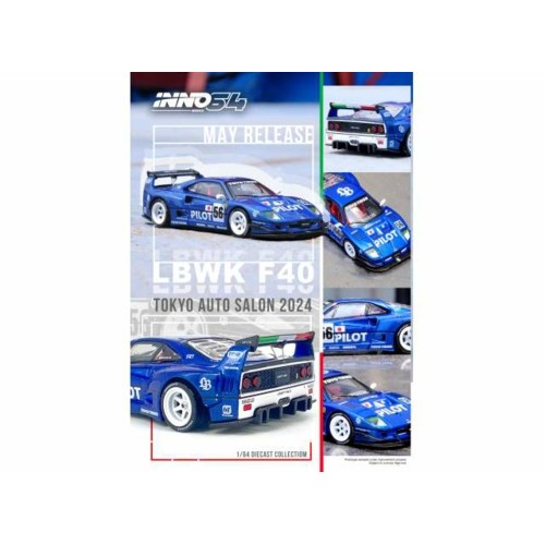 IN64LBWK40TAS24 - 1/64 2024 LBWK FERRARI F40 TOKYO SALON BLUE