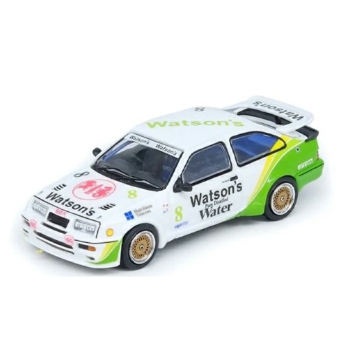 IN64RS500MGP21WS - 1/64 1989 FORD SIERRA RS500 COSWORTH WATSONS NO.8 TIM HARVEY WINNER MACAU GUIA RACE, WHITE/GREEN