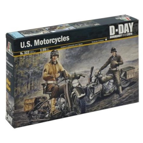 IT322 - 1/35 US MOTOCYCLES WW2 (PLASTIC KIT)