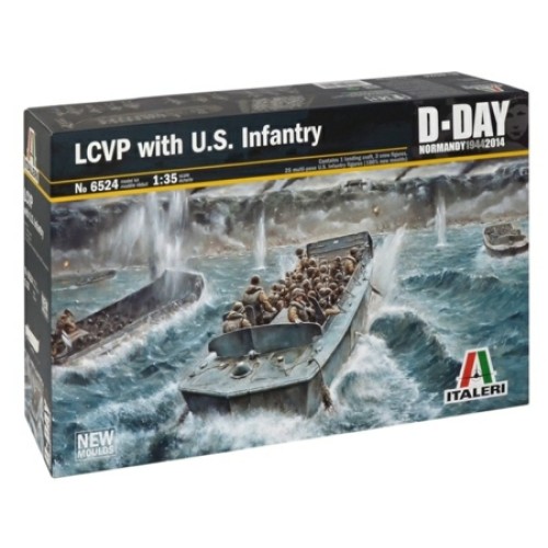 IT6524 - 1/35 LCVP WITH US INFANTRY (PLASTIC KIT)