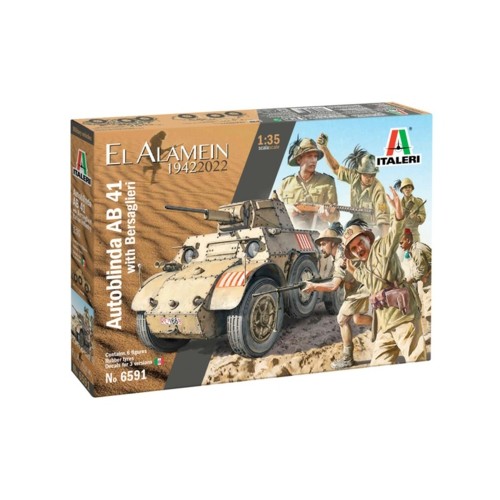 IT6591 - 1/35 AB41 WITH BERSAGLIERI IT INFANTRY (PLASTIC KIT)