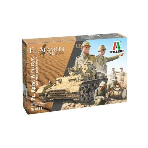 IT6593 - 1/35 PZ IV F1/F2/G WITH AFRICA KORPS (PLASTIC KIT)