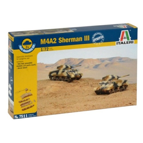 IT7511 - 1/72 M4A2 SHERMAN III WWII (PLASTIC KIT)